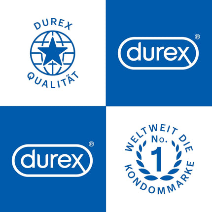 Durex Love Mix Condom Mix – Perfect Fit &amp; Pleasant Scent – ​​With 4 Different Condom Types, Stylish Storage Box – 30 Pack (1 x 30 Pieces)