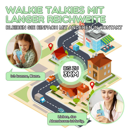 Walkie Talkie Kids, Bakoherp Walkie Talkie Rechargeable for 3-12 Year Old Children, Children's Radio Rechargeable with 8 Channels, LED Flashlight, VOX Function for Adventure, Camping, Hiking