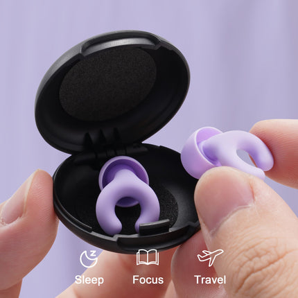 Oziooe Earplugs for Sleeping - Ultra-Comfy, C-Shaped Earplugs for Focus, Concerts, and Noise Sensitivity | with 28dB