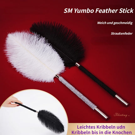 Erotic Feather - SM Flirting Tempting Feather, Couples Erotic Products Small Sex Toys for Bondage Sex, Erotic Tickling, Black (Black)