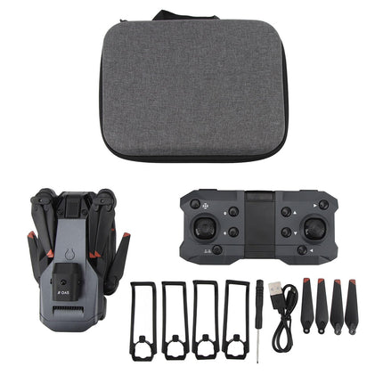 Drones with Camera for Adults and Kids, 4K HD Foldable RC Quadcopter with 3 Cameras, One-Key Takeoff/Landing, Gravity Induction, 4-Way Obstacle Avoidance