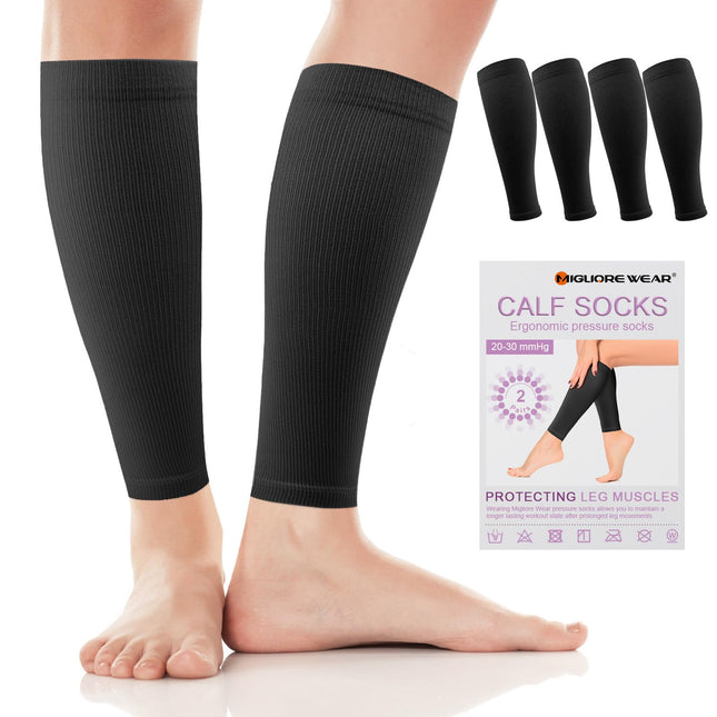 Migliore Wear 2 pairs of compression stockings for women and men, 20-30 mmHg | Class 2 medical compression stockings, graduated support stockings, anti-thrombosis stockings
