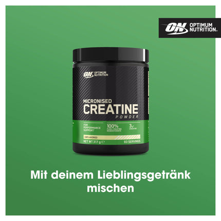 Optimum Nutrition Micronized Creatine Powder, 100% Pure Creatine Monohydrate Powder, Unflavored, 93 Servings, 317 g