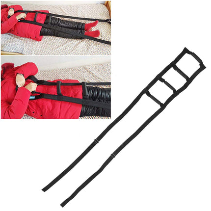 Fybida 1PC Bed Ladder Assist Composite Fabric Bed Rope Ladder Pull-Up Rope Hoist with Metal Buckle for Elderly Adults