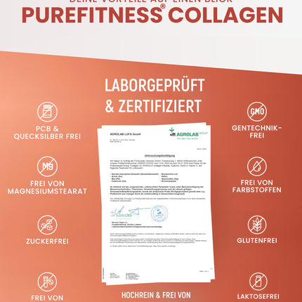 Purefitness Verisol® Collagen Powder 450 g [GRADE 1.3] with BEAUTY formula - Patented Verisol® Collagen Peptide - Collagen Powder with Hyaluronic Acid, Biotin &amp; Vitamin C