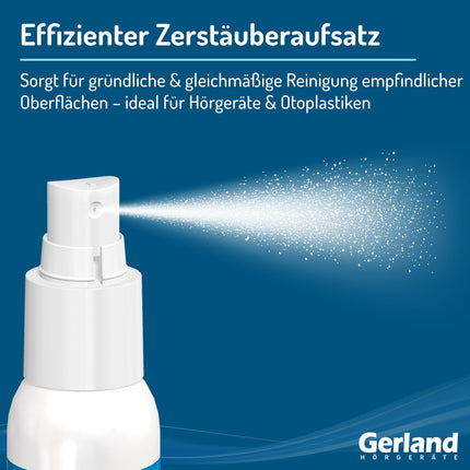 Gerland Cleaning Spray - For hearing aids, earmolds &amp; hearing protection - With atomizer - For gentle, thorough cleaning - 100 ml