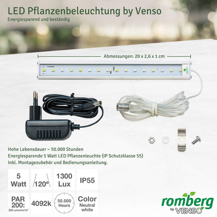 Romberg 16294397 BoQube Greenhouse &amp; Planter L plus LED anthracite-green (Indoor Greenhouses)