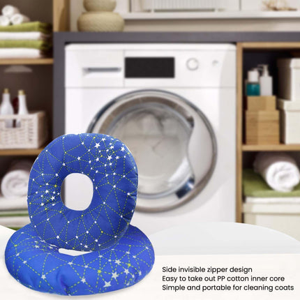 GOMETY Piercing Pillow with Hole, Donut Pillow for Ear Pain Ear Pillow against Ear Pain Sleeping Ring for Side Sleepers to Relieve Ear Pain Ear Care Pillow Ear Piercing Accessory Blue