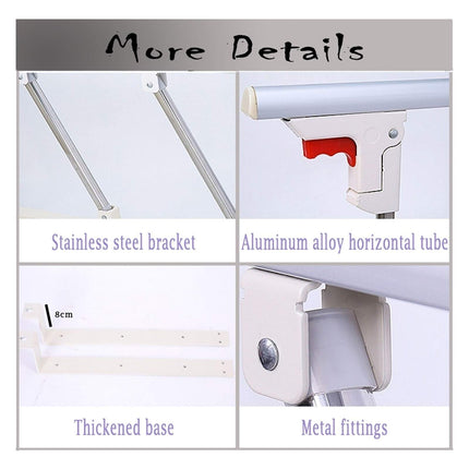 AMSXNOO Bed Rail for Elderly, Fall Out Protection Bed Foldable Adult Safety Assisted Handle Protection Folding Bumper for Home Care in Hospital, 70x40cm (Color : Silver)