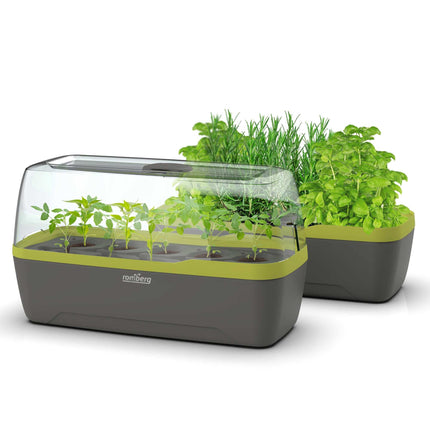 Romberg BoQube L Plus (planting system, color anthracite-summer green, PAH-free, food-safe, with ventilation) 16294169