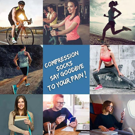 Tlynsnil Compression Socks for Men and Women 8 Pairs, Compression Socks, Sports Socks, Plantar Fasciitis, Arch Support, Running, Gym, Anti-Fatigue