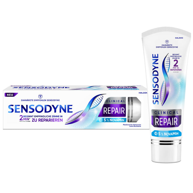 Sensodyne Clinical REPAIR, toothpaste for sensitive teeth with 5% NovaMin, for long-lasting relief, 75ml