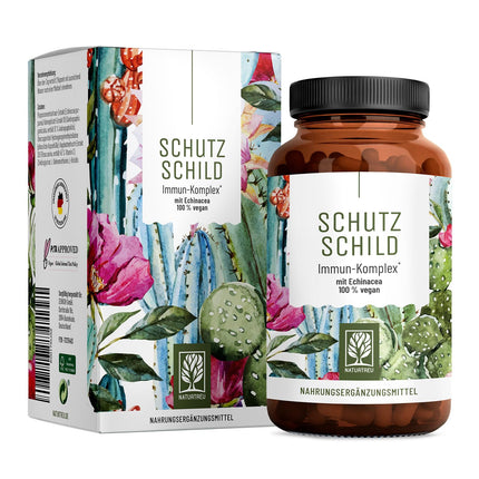 Immune System Complex - 500mg Echinacea with Vitamin C, Zinc, Selenium, L-Histidine &amp; Kalmegh - Strengthen your immune system * vegan &amp; without additives - 120 Echinacea Purpurea Capsules for 60 days