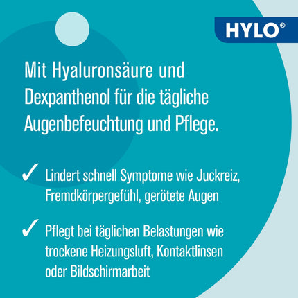 HYLO CARE eye drops for dry eyes with hyaluronic acid and dexpanthenol, 10 ml