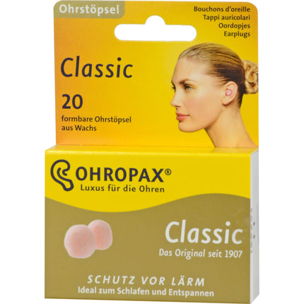 OHROPAX Wax, Classic Earplugs, 20 pieces