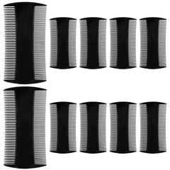 10 pieces lice combs double-sided nit comb black dandruff comb lice comb for men beard comb fine men antistatic beard brush birth comb with fine and coarse teeth beard care