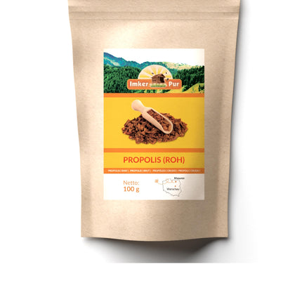 Propolis from ImkerPur, 100g, antibacterial, residue-free, directly from the apiary (raw propolis (in pieces))