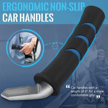 Milifox car exit aid, 2 pieces car assistant support handle for seniors, entry aid car handle for getting out, support handle easy exit exit aid for seniors