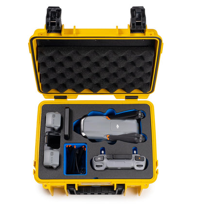 B&amp;W Outdoor Carrying Case for DJI Air 3, Air 3S and Fly More Combo Drone - Type 3000 Yellow - waterproof according to IP67 certification, dustproof, shatterproof and indestructible