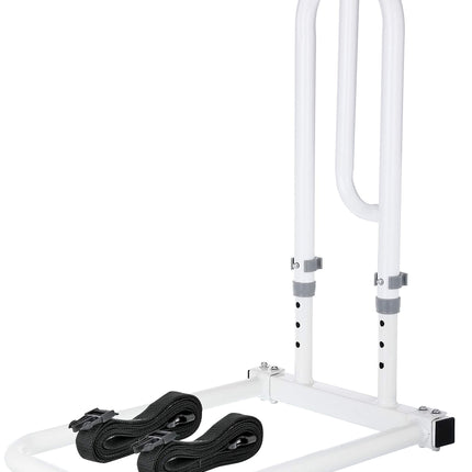 Alberts 140496 Bed Riser | Handle: Steel, white plastic-coated, Ø21 mm | Plate: Plastic, white, 330 x 560 x 620 mm