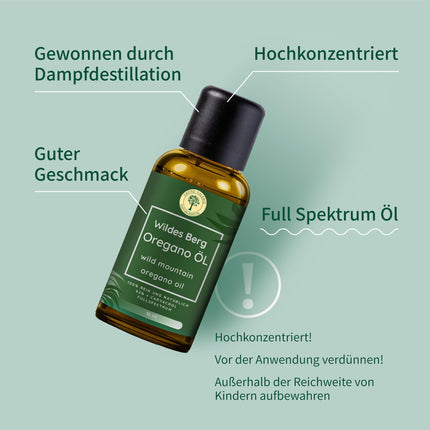Wild Mountain Oregano Oil | 100% Pure | 82% + Carvacrol | 2 x 10 ml (20 ml) = 820 drops | Naturally wild from Greece | Laboratory tested