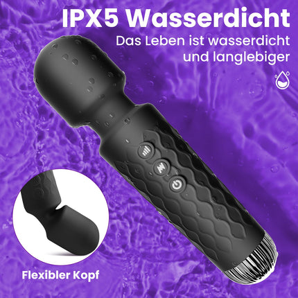 Gobeken Vibrator Vibration for women, Dildo with 10 vibration intensities, Sex toy for women couples 20 vibration frequencies, Vibrator sets for women clitoris massager, Massage Black