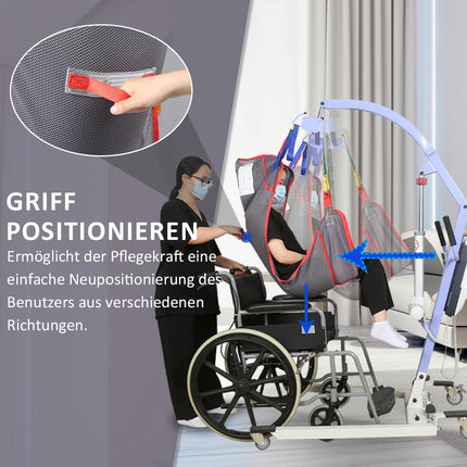 EZ Assistive Universal Full Body Patient Lift Sling, Lift Medical Sling for Bed Positioning and Bathing Assist Aids, Transfer Sling for Elderly, Bariatric, Disabled, Bedridden, (Large)