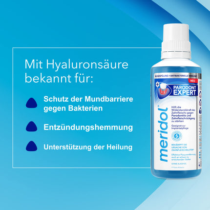 meridol Mouthwash Parodont Expert 400ml - antibacterial effect, helps strengthen the resistance of the gums against the cause of bleeding gums, periodontitis &amp; gum recession