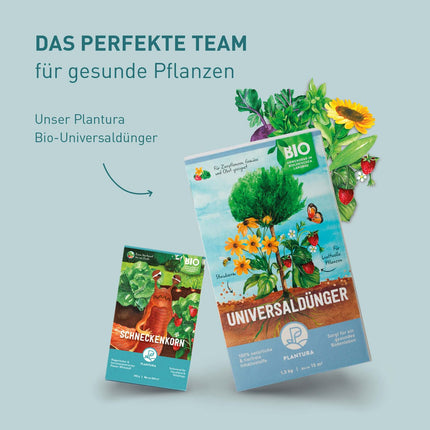 Plantura Organic Slug Pellets, rainproof power ingredient, highly effective slug control on fruit, vegetables, and ornamental plants, gentle on pets, value pack: 150 g for 210 m²