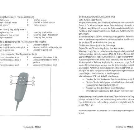 Okin replacement remote control for hospital beds and adjustable beds
