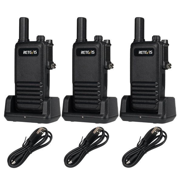 Retevis RB647 Walkie Talkie, IP67 Waterproof Walkie Talkie, PMR446 16 Channels, Professional Two-Way Radio, 1000 mAh, VOX Walkie Talkies for School, Security Rescue (Black, 3 Pack)