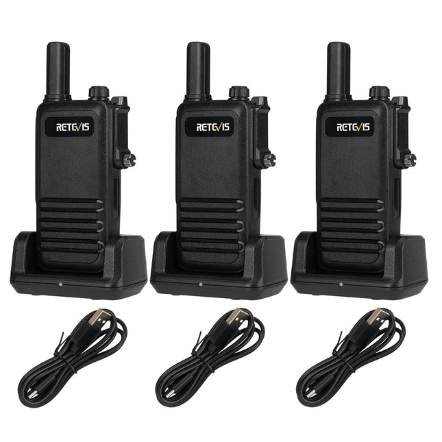 Retevis RB647 Walkie Talkie, IP67 Waterproof Walkie Talkie, PMR446 16 Channels, Professional Two-Way Radio, 1000 mAh, VOX Walkie Talkies for School, Security Rescue (Black, 3 Pack)