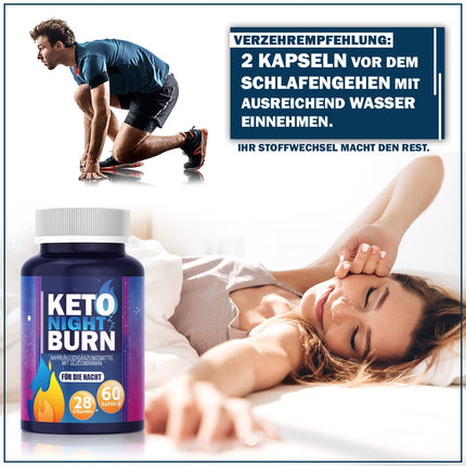 NEW: Enolenia® KETO NIGHT BURN Metabolism extremely - fast &amp; finally, capsules with high-quality natural ingredients for women + men for the night