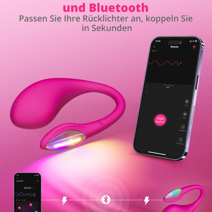LOVENSE Lush 4 - Remote-controlled G-spot vibrator with LED light for women, waterproof, APP control