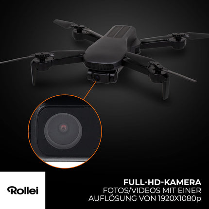 Rollei Fly 80 Combo drone, WiFi live image transmission, 6-axis gyroscope, full HD camera, long flight time, app control and remote control included