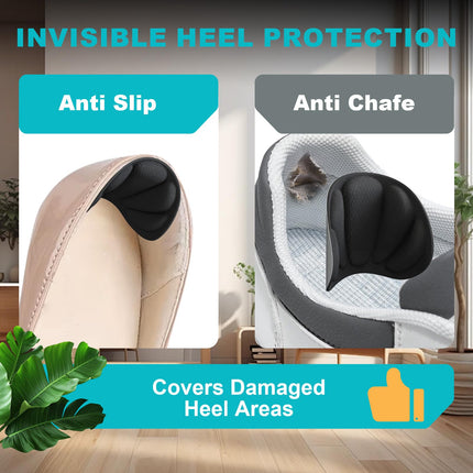 SURFOU Heel Pads for Shoes That Are Too Big, Memory Foam Heel Protector, Shoe Insoles Protector Against Blisters, Friction and Anti-Slip Heel Protection Pads, 6 Pairs