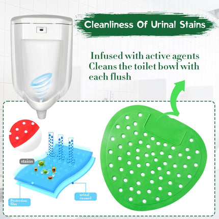 Urinal strainer with fragrance, 8 pieces urinal strainer urinal insert with air freshener to eliminate odors, urinal strainer splash guard fragrance for toilets, urinal, WC, bathroom, any urinal