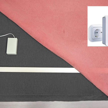 Pratoline wireless bed edge sensor - care aid - with battery radio receiver, mains and mobile - 60cm x 22mm x 2mm - dementia fall prevention - bed edge alarm