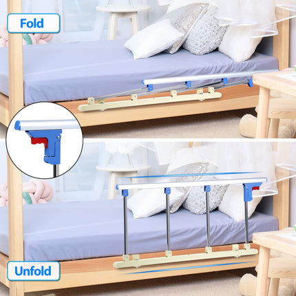 Signstek Bed Rail Foldable Portable Bed Safety Rail for Elderly, Adults Assist Handle Handicap Bed Railing Hospital Metal Handle Bumper