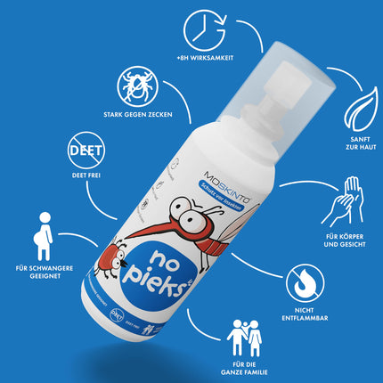 Moskinto 75 ml mosquito spray, mosquito repellent, outdoor mosquito repellent, alternative to mosquito trap, mosquito coil, mosquito lamp and mosquito plug, anti-mosquito