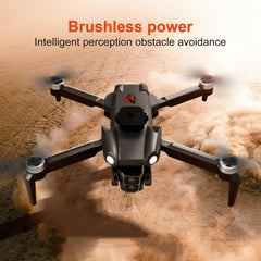 RC Drone, 4K Dual Camera, 50x Zoom, 4-Sided Obstacle Avoidance, Optical Power Positioning Hovering, WiFi Remote Control Gravity Sensing Quadcopter with LED Light