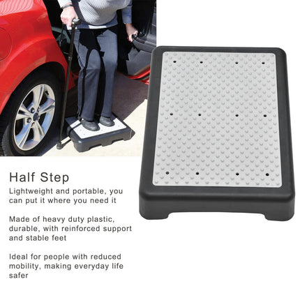 Non-slip half steps, step stool bathroom step bed footstool plastic stair aid mobility step half step stool, for adults elderly people