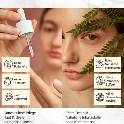 ROSENTAL ORGANICS Natural Botanical Lifting Effect Serum with Hyaluronic Acid and Caffeine Anti-Wrinkle Facial Care - Hyaluronic Acid Facial Serum - Moisturizing Serum - Anti-Aging Natural Cosmetics (30ml)