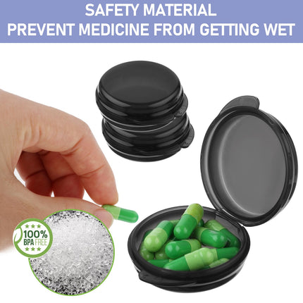 WLLHYF Small Pill Box 3 Pack Mini Pill Organizer Portable Travel Pill Container Daily Pill Box Medicine Vitamin Cod Liver Oil Storage Box Bag Purse for Home Work (Set 1)