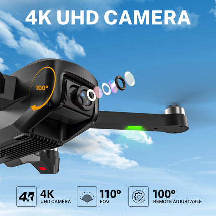 HANNVIW H330 Drone with 4K HD Camera, 5G WiFi FPV Drone for Adults Beginners Kids, Brushless Motor, Optical Flow 2 Cameras, Altitude Hold, 3D Flip, with 2 Batteries 30Mins