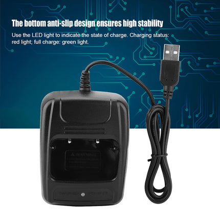 Walkie Talkie Charger Charger for Walkie Talkies Abs Radio Walkie Talkie USB Charging Cradle Station Stand for Bf888S Bf777S Bf666S