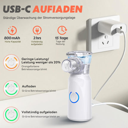 AU YAT Nebulizer Machine for Adults, Rechargeable Portable Nebulizers for Adults and Children, Quiet Nebulizer for Children