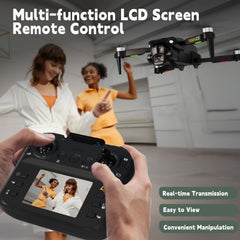 Toladrone TD12LCD Drone with Camera Drone with LCD Screen Remote Control Brushless Motor Drone Optical Flow Positioning Drones for Kids RC Quadcopter for Adults