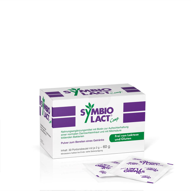 SymbioLact Comp.: Probiotic powder, lactic acid bacteria and biotin for the intestine and intestinal mucosa, 30 sachets