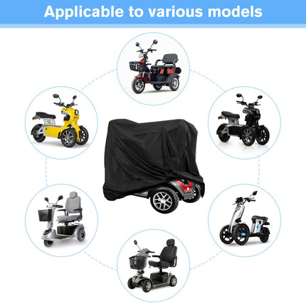 Idota Mobility Scooter Cover, Waterproof Mobility Scooter Cover 210D Oxford Scooter Cover, Universal Cover for Mobility Scooter 140×66×91 cm